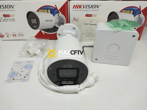 Câmera Bullet Acusense Ip Hikvision 4mpx Áudio E Slot Cartao