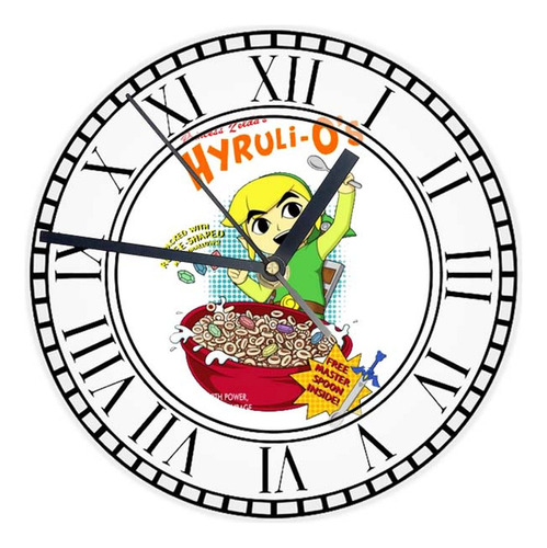 Reloj Redondo Madera Brillante Cereal  Mod 20