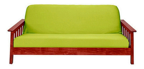 Funda DYS Online 3 cuerpos verde manzana de 1.4m x 1.9m para futón de 3 cuerpos