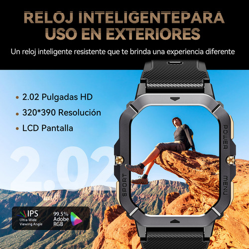 Smartwatch Tank Uso Rudo Con Inteligencia Artificial Ia Ip68