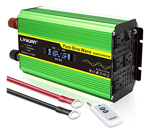 Pure Sine Wave Inverter 1600 Watts Inverter Dc 12v To A...