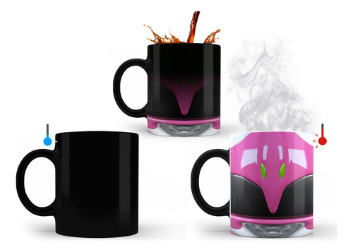 Power Ranger Rosa Taza Mágica 3d Taza Personalizadas 7