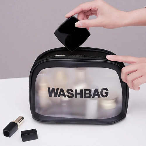 Necessaire Bolsa Viagem Prova D'água Transparente 1 Litro