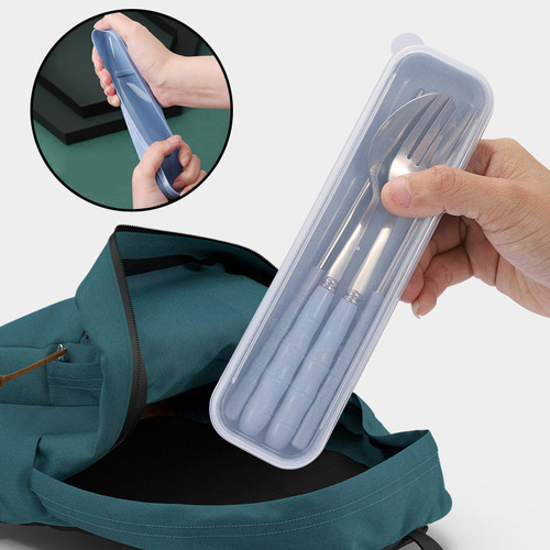 Juego De Vajilla De Acero Inoxidable, 3 Piezas, Palillos, Te