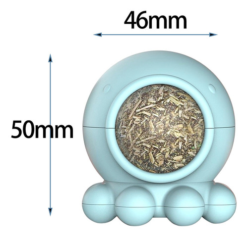6 Catnip Ball 360 ° Giratorio Kitty Catnip Roller Cat Azul
