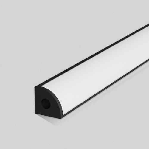 Kit 10 metros Perfil Led Barra Sobrepor One Side Canto Alumínio 5x2m 18x13mm Preto Alut By Avant