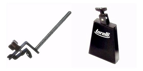 Imagem 6 de 10 de Cowbell 6 Polegadas + Clamp Para Fixar No Bumbo Torelli