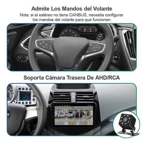 Para Isudar Estéreo 2+32g Carplay Chevrolet Spark 2009-2016