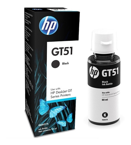 Imagen 5 de 7 de Tinta Hp Gt51 Negro Original M0h57al Deskjet 5820 410 415