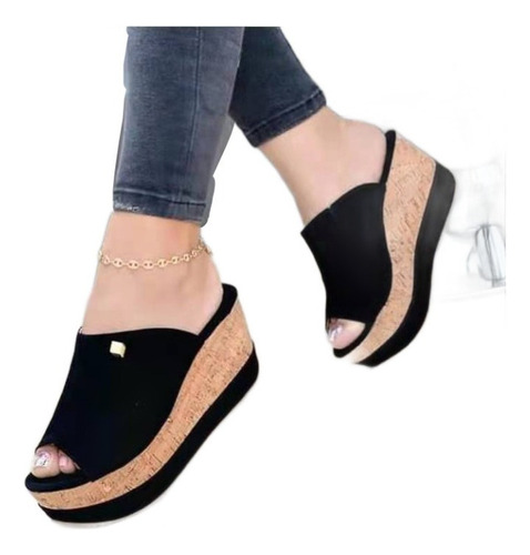 Zapatillas De Mujer De Suela Gruesa, Sandalias Transpirables