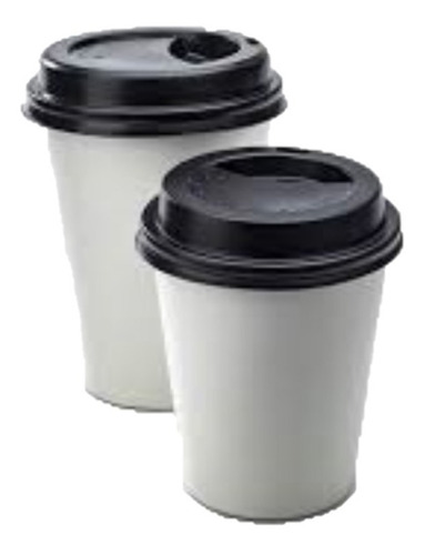 Vaso Polipapel 8 Oz Con Tapa Bebida Caliente X 100 U