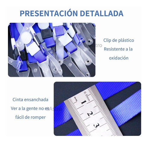 Imagen 8 de 10 de 100 Lanyard Texturados Para Porta Credencial