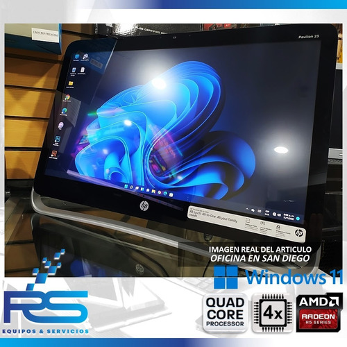 Imagen 2 de 4 de Todo En Uno Pantalla Táctil 23 Pulgadas 1080p Amd R5 Ssd