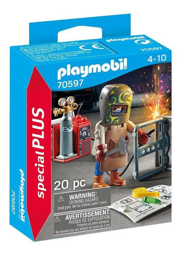 Juguete Playmobil Special Plus Soldador Con Equipo 4-10 Años