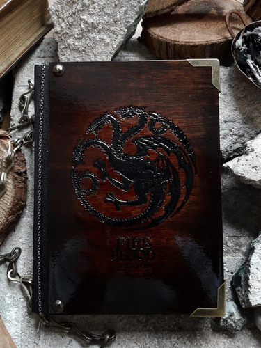 Libreta De Madera Juego De Tronos Casa Targaryen