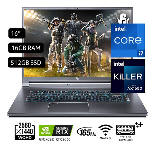 Laptop Gamer Predator Triton 500 Intel Ci7-11800h 16gb 512g