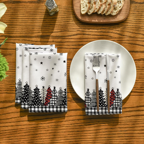 Horaldaily Servilletas De Tela De Navidad 18 X 18 Pulgada...