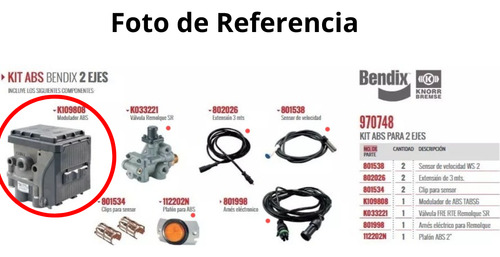 Modulador Abs Bendix 2 Ejes K109808 K109807 Para Kit 970748