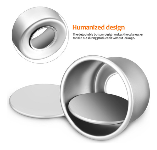 Moldes Para Tartas Pequeños, Antiadherentes, 4 Unidades, Con