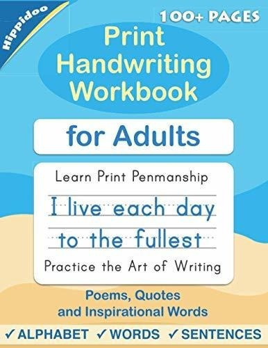 Print Handwriting Workbook For Adults Improve Your.., De Lalgudi, Suja. Editorial Independently Published En Inglés