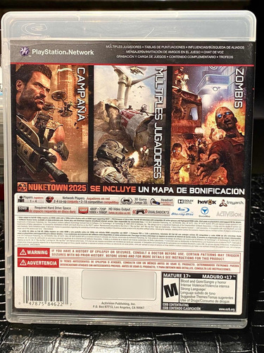 Juego Call Of Duty Playstation 3 Original (Usado)