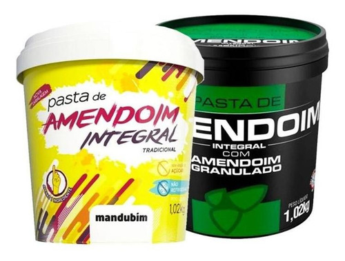 2un Pasta De Amendoim Integral 1 Kg Mandubim