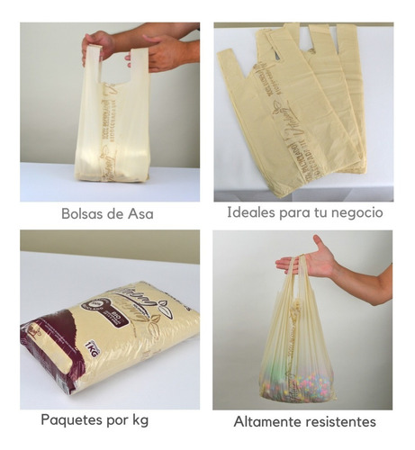 Imagen 7 de 8 de 1 Kilo De Bolsa Camiseta Biodegradable Impresión Genérica