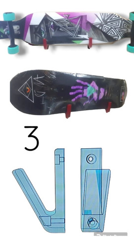 Soporte Rack Skate , Long Oferta! Llevate 3 Al Precio De 2
