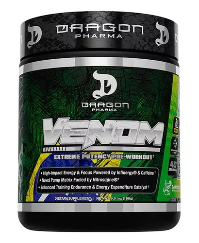 Suplemento en polvo Dragon Pharma  Venom aminoácidos/termogênico sabor caipirinha en pote de 164g 40 un