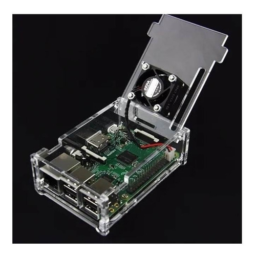Imagem 9 de 9 de Case Acrilico Para Raspberry Pi3(b)+ Cooler+dissipadores.
