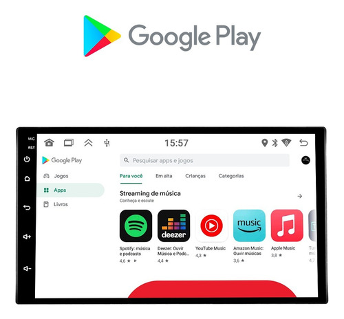Multimidia Universal 9p Android 13 2gb 64gb Carplay Qled