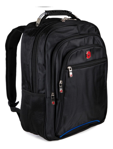 Mochila Para Notebook Executiva Swissland Sl04003 Preta Cor Preta Com Azul