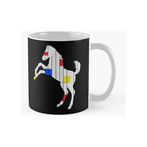 Taza Mustang Horse Bauhaus Art Calidad Premium