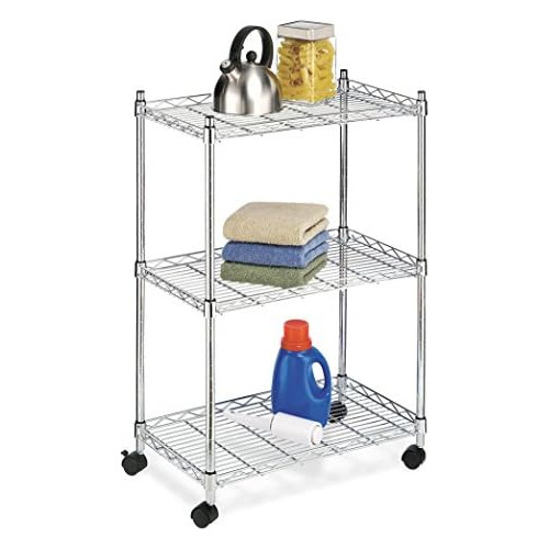 Organizador Utilitario Rodante De Carrito Chrome Suprem...