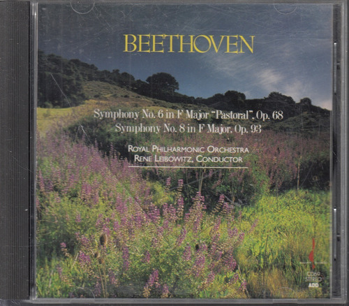 Beethoven. Sympnony 6 & 8  Cd Original Usado Qqa. Be.