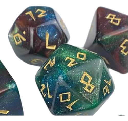 Juego De Dados Poliédricos D20 D12 D10 D8 D6 D4, 7 Piezas