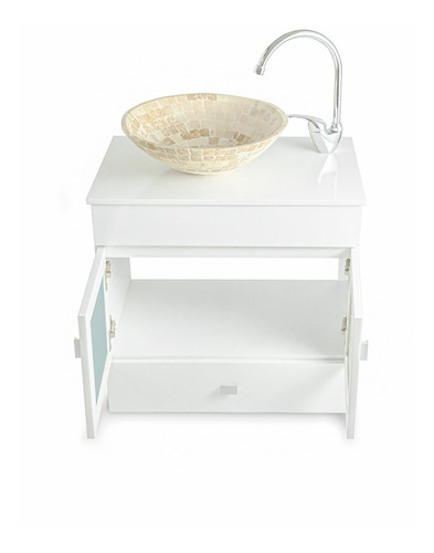 Imagen 5 de 8 de Vanitory Laqueado Colgante 60cm Travertino Cisne Monoc