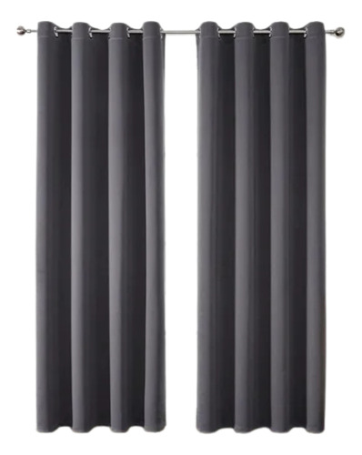 2juegos Cortina Blackout Vero Hogar 2.13m 1.37m Lisa Térmica Oxford