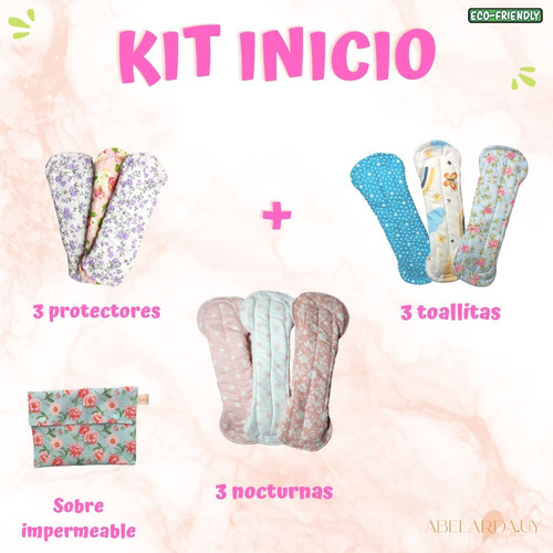 Kit Inicio _toallitas Protectores Tela_ Ecológicos Algodón