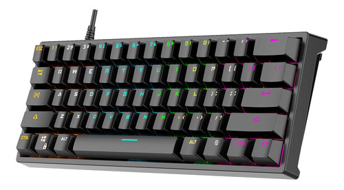 Teclado Mecánico Con Cable De 61 Teclas, Para Pc Gamer Para