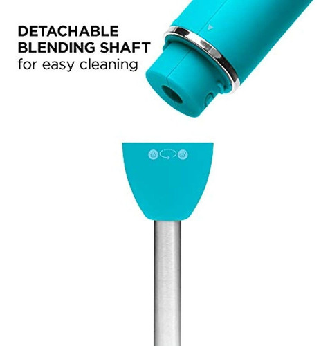 Batidora De Mano De Acero Inoxidable Marca Chefman Azul