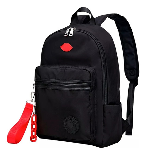 Imagen 3 de 6 de Mochila Mujer Las Oreiro Universitaria Original Bolsillos