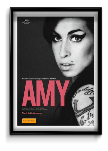 Cuadro Amy Winehouse M1 30x40 (marco + Lámina + Vidrio)