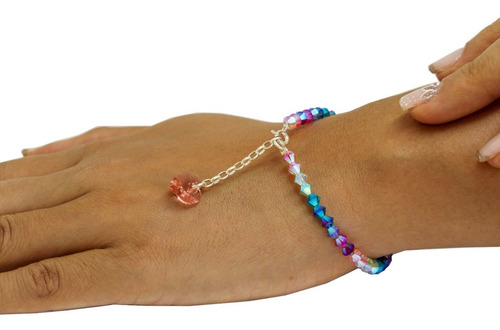 Pulsera Bluhend Moderna Plata Dije 4mm Multicolor