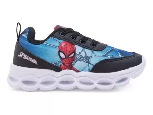 Zapatillas Spiderman Hombre Araña Luces Led Niños Original