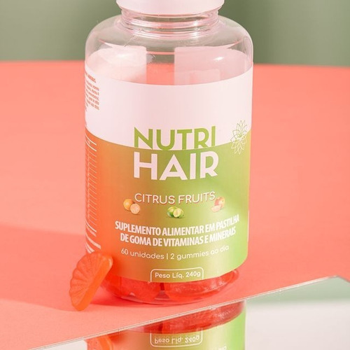 Nutri Hair - Suplemento Alimentar Em Pastilhas De Goma. Sabor Frutas Cítricas