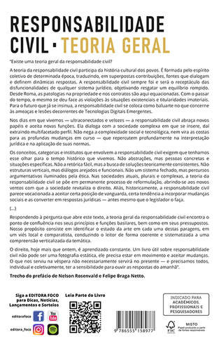 Responsabilidade Civil - Teoria Geral, De Nelson Rosenvald. Editora Foco, Capa Mole Em Português, 2023