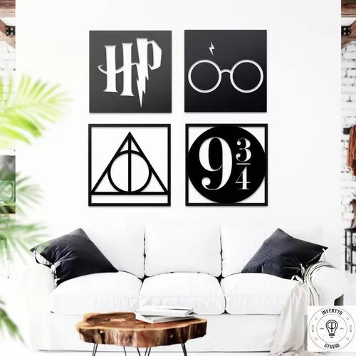 20 Varinhas Feitiços Harry Potter Com Placa Direção Preto