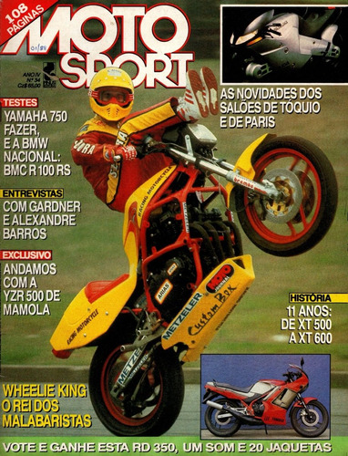Moto Sport Nº34 Yamaha Fz750 Fazer Yzr 500 Mamola Bmc R100rs