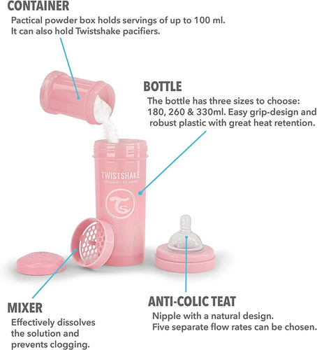Mamadera Twistshake Anti-cólico 260ml